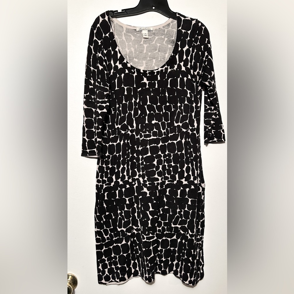 Kenneth Cole black and white sweater dress, size M